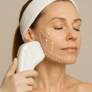 Woman having HI-FU to reduce wrinkles call LA LIPO Brent Park Now!