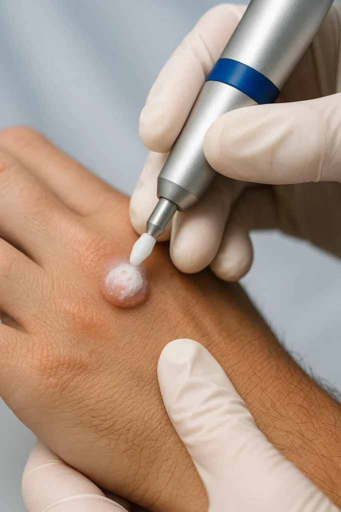 example of wart removal Brent Park using cryopen